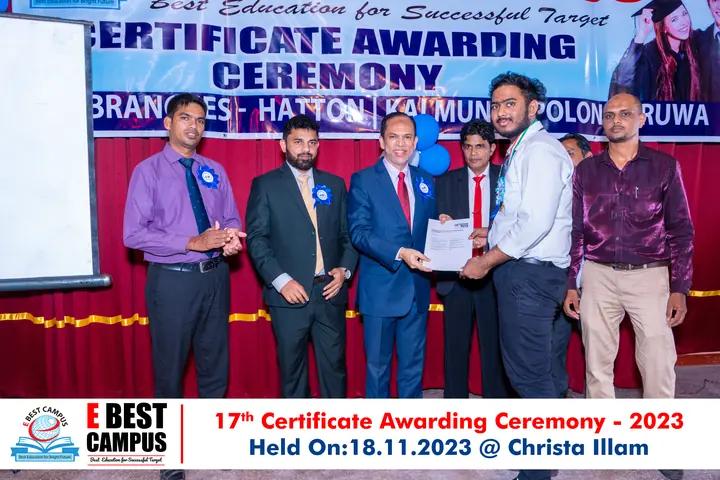 Photograph from the 17th Certificate Awarding Ceremony in Kalmunai