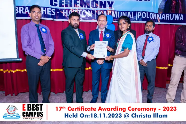 Photograph from the 17th Certificate Awarding Ceremony in Kalmunai