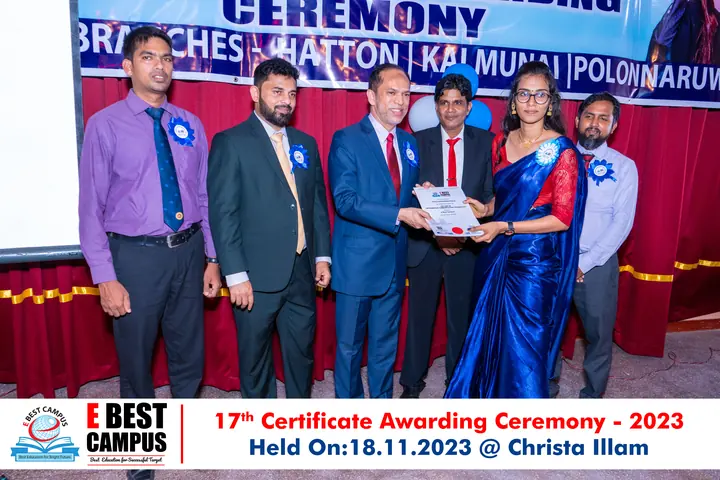 Photograph from the 17th Certificate Awarding Ceremony in Kalmunai