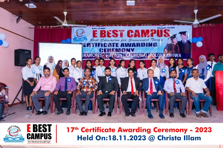 Photograph from the 17th Certificate Awarding Ceremony in Kalmunai