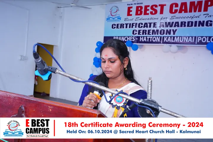 Photograph from the 18th Certificate Awarding Ceremony in Kalmunai