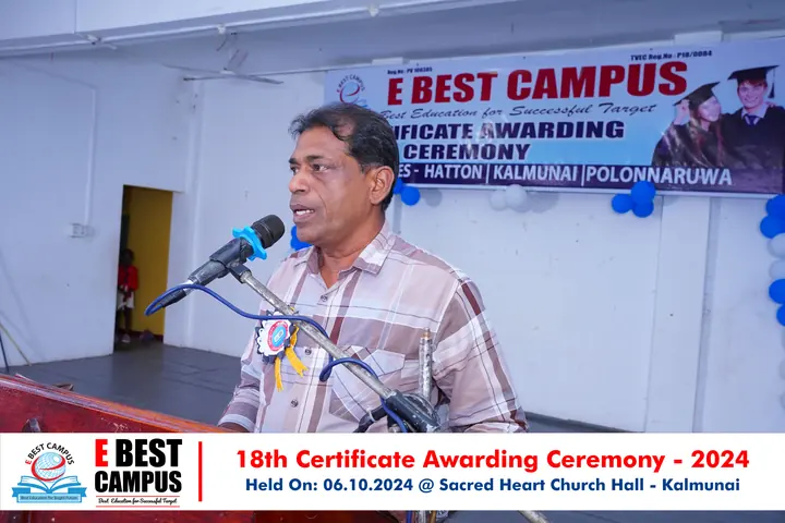 Photograph from the 18th Certificate Awarding Ceremony in Kalmunai