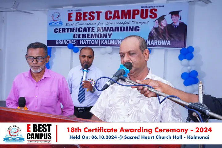 Photograph from the 18th Certificate Awarding Ceremony in Kalmunai