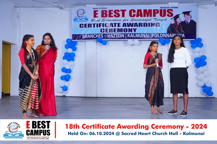 Photograph from the 18th Certificate Awarding Ceremony in Kalmunai