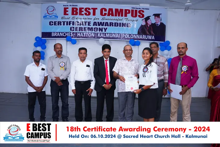 Photograph from the 18th Certificate Awarding Ceremony in Kalmunai