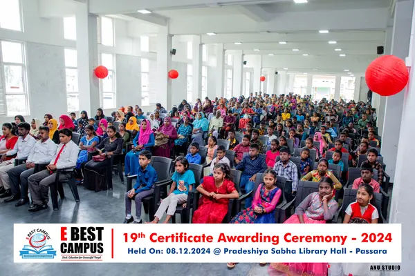 Photograph from the 19th Certificate Awarding Ceremony in Passara