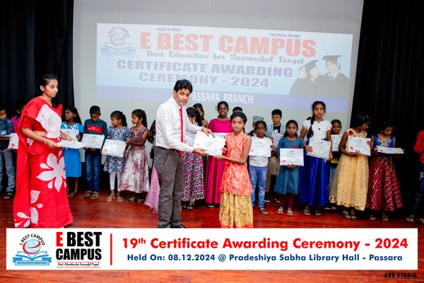 Photograph from the 19th Certificate Awarding Ceremony in Passara