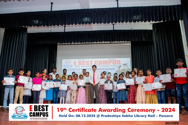 Photograph from the 19th Certificate Awarding Ceremony in Passara