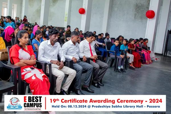 Photograph from the 19th Certificate Awarding Ceremony in Passara