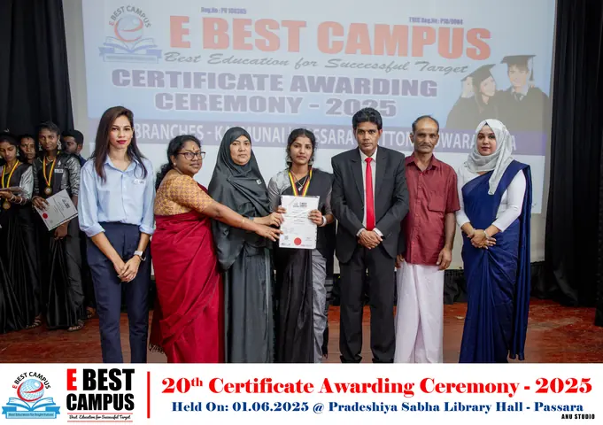 Photograph from the 20th Certificate Awarding Ceremony in Passara