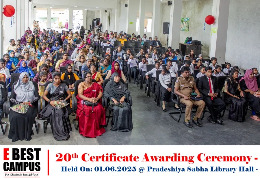 The hall during the 20th certificate awarding ceremony in Passara